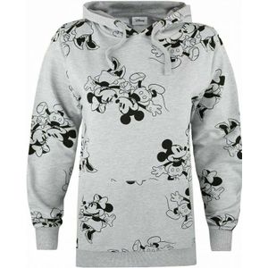 Disney Dames/dames Mickey & Minnie Mouse All-Over Print Hoodie (Heide Grijs) - Maat L