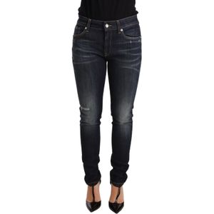 Dolce & Gabbana Dames Blauwe Wash Slim Skinny Denim Katoen Stretch Jeans