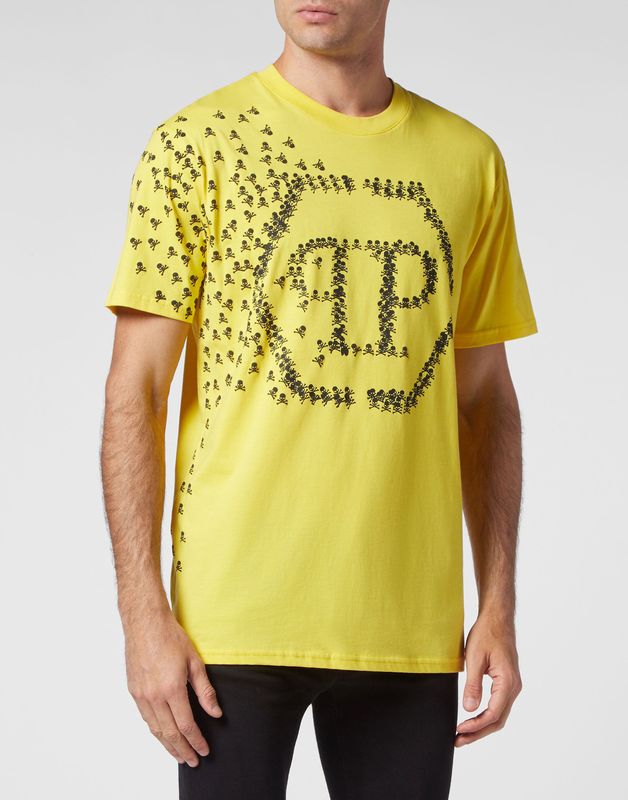Philipp Plein - T-shirt - Zwart - Skull&Bones Print - Katoen