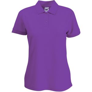 Fruit Of The Loom - Dames-Fit Poloshirt - Paars - 65% Polyester, 35% Katoen, Gewicht 170-180 g/m²