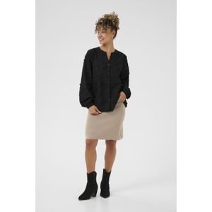 Cream - Hilda - Blouse - Zwart - Klassieke Blouse met Pofmouwen