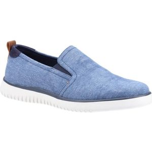 Hush Puppies Heren Danny Canvas Casual Schoenen (Marine) - Maat 40.5