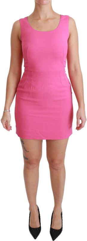 Dolce & Gabbana - Sheath - Mini Jurk - Roze - Zipper Sluiting - Made in Italy
