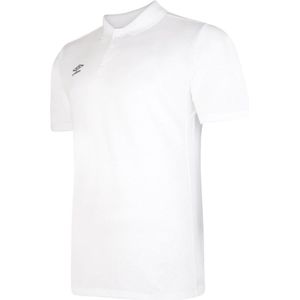 Umbro Jongens Essential Poloshirt (Wit/zwart)