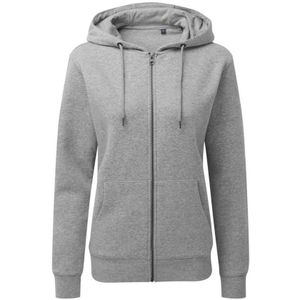 Asquith & Fox Vrouwen/dames Zip-Through Organic Hoodie (Heide Grijs) - Maat 42