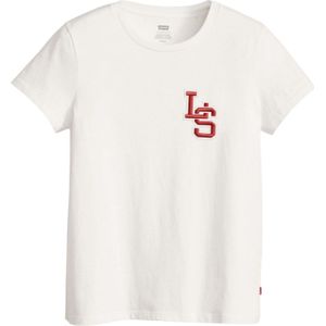 Levis Dames/Dames The Perfect Monogram T-Shirt (Crème)
