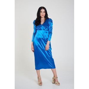 Midaxi-jurk Van Gestructureerde Jersey Met V-hals - Maat 42