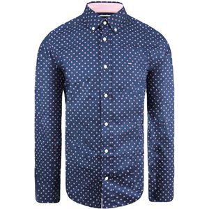 Eden Park - Regular Oval Flowers - Overhemd - Navy