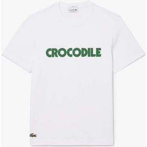 Lacoste - T-shirt - Wit - Katoenen Jersey - Heren