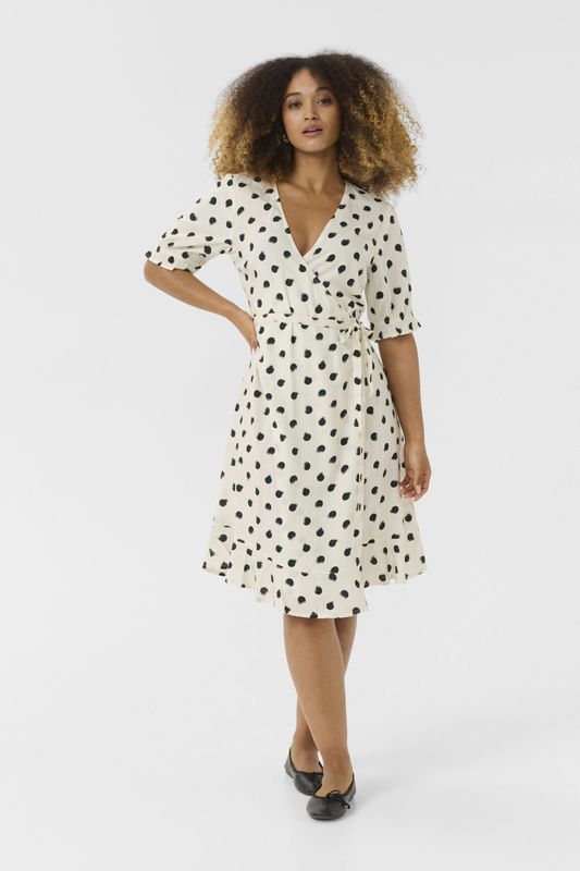 Jurk Feminine white black