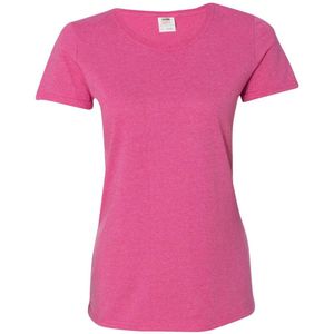 Fruit of the Loom HD-katoen Vrouwen-T-shirt met korte mouwen (Retro Heide Roze)