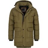 Alessandro Salvarini heren winterjas AS285 met teddyvoering en afneembare capuchon