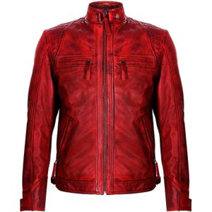 Leren Rock Racing - Gewatteerd Bikerjack