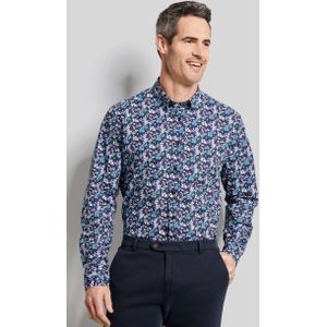 Bugatti - Overhemd - Marine - 100% Katoen - Lange Mouwen