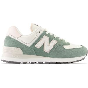 Women's New Balance 574 Classic Trainers in Green White