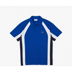Heren Lacoste Mini-pique Colourblock Poloshirt in marineblauw