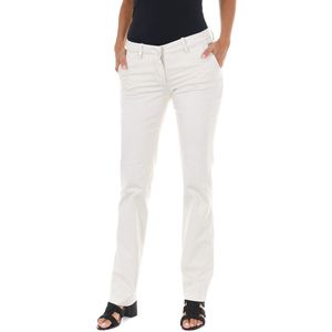 Lange Chinese broek met rechte zomen 70DBF0028-R123 vrouw