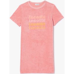 Lacoste - Terry Logo T-shirt Jurk - Roze - Meisjes