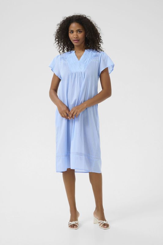 Kaffe - KAKarli - Zomerjurk - Lichtblauw - 3/4 Lengte