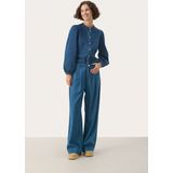 Casual Broek - Medium Blue Denim - 55% Katoen, 45% Lyocell (TENCEL™)