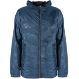 Geox - Omkeerbare Jas met Capuchon - Blauw - Heren - Polyester