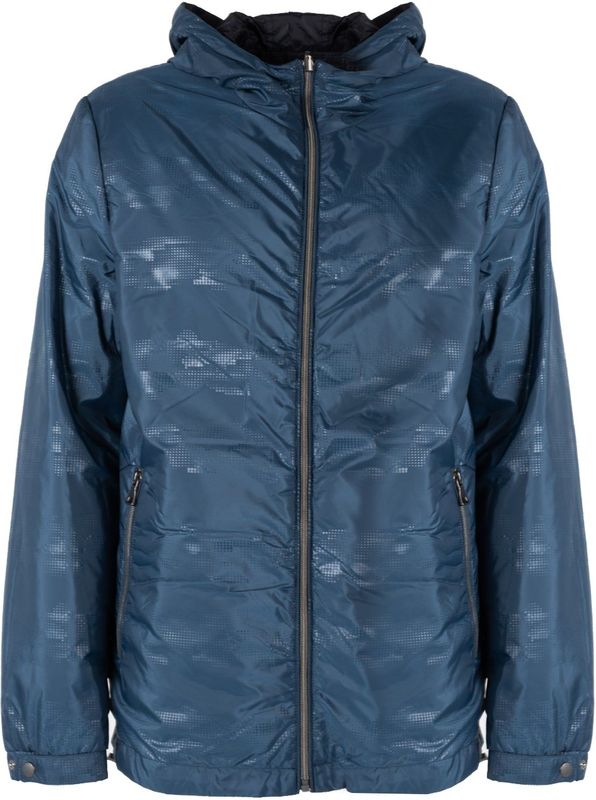 Geox - Omkeerbare Jas met Capuchon - Blauw - Heren - Polyester
