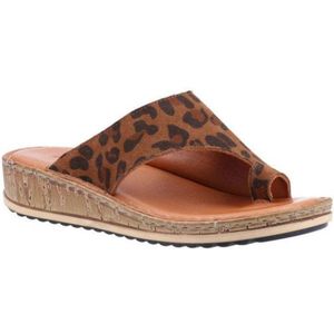 Hush Puppies Dames/dames Elissa Luipaardprint Suède Sandalen (Bruin) - Maat 39