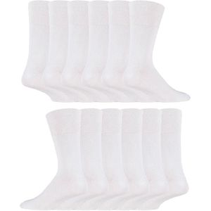 IOMI - 12 paar Gentle Grip Top Diabetische Sokken - Wit