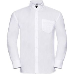 Russell Collection Heren Ultimate Non-Iron Formeel Overhemd Met Lange Mouwen (Wit)