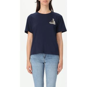 Liu Jo - T-shirt - Blauw - Korte Mouwen - Ronde Hals