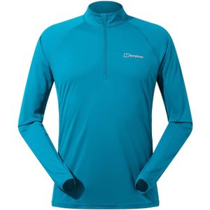 Heren Berghaus Trailblaze Half Zip Long Sleeve Tech Tee in Turquoise
