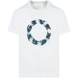 Givenchy - T-shirt - Wit - Oversized met Cirkellogo