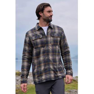 Mountain Warehouse Heren Stream II molton gevoerd overhemd (Donkere Khaki)