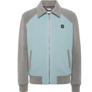 Satin Coster Bomber Jacket Contrast