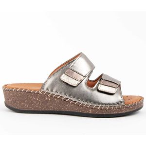 Purapiel - Leida2 - Sandalen - Zilver - Sleehak