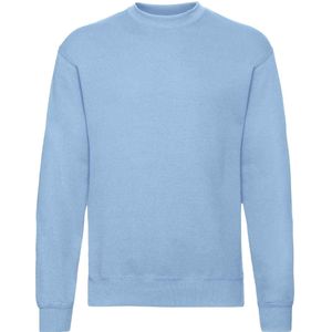 Fruit of the Loom Heren Klassiek 80/20 Ingezet Sweatshirt (Hemelsblauw)