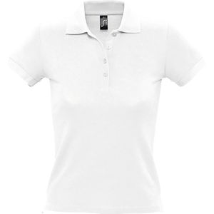 SOLS - Pique Korte Mouw Poloshirt - Wit - Katoen