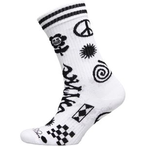 Patchwork Sokken | Happy Socks | Grappig Patroon Verassingssokken | Cadeausokken - Wit