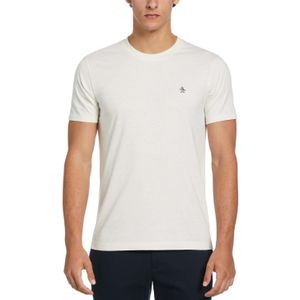 Original Penguin - Pete T-shirt - Crème - Korte Mouw - Geborduurd Logo