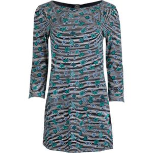 Weird Fish Dames/Dames Charlotte Floral Stripe Jersey Organic Tuniek (Marineblauw)