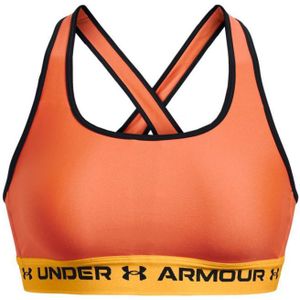 Under Armour UA Mid sportbeha met gekruiste bandjes voor dames, oranje