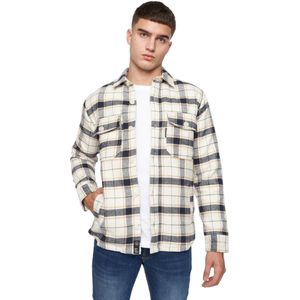 Duck and Cover Heren Francore Geruit Overhemd (Gebroken wit)