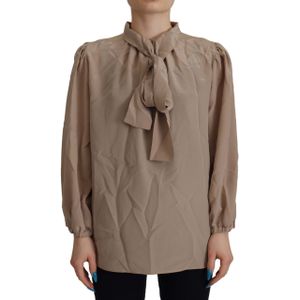 Dolce Gabbana - Tie Neck Blouse - Bruin - Blouse