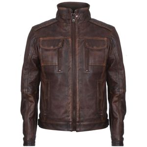 Leren Biker Distressed motorjas