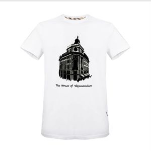 Aquascuitum T-shirt Voor Heren "het Huis Van Aquascutum" In Het Wit - Maat L