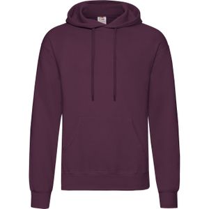 Fruit Of The Loom Unisex Volwassenen Klassiek Sweatshirt met capuchon (Bourgondië)