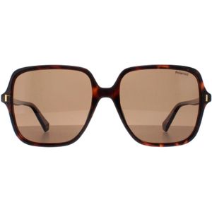 Polaroid Square Dames Havana Bronze Gecoat PLD 6219/S
