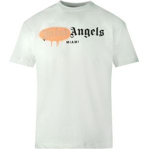 Palm Angels, Heren, Tops, Wit, Maat: L