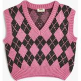 Koton - Trui - Lichtroze / Zwart - Knitwear - Mouwloos