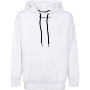 Palm Angels Classic Logo White Oversized Hoodie - Maat M